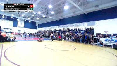 110 lbs Semifinal - Irini Poka, San Clemente vs Giada Tanahara, Martin Luther King