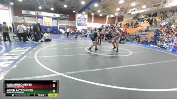 285 lbs Cons. Round 3 - Aiden Astronomo, Rancho Bernardo vs Alejandro Reyes, Arroyo (El Monte)