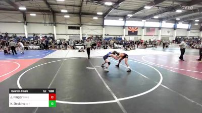 109 lbs Quarterfinal - Jaiden Finger, Chagolla Trained WC vs Kolttin Deskins, AZ Tilters