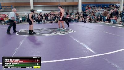 138 lbs Cons. Round 2 - Kooper Hobbs, Glenns Ferry Middle School vs Kaden Brown, North Jr High