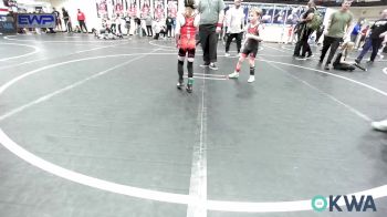 49 lbs Round Of 16 - Brylen Buckner, Weatherford Youth Wrestling vs Lakoda Kienlen, Carl Albert