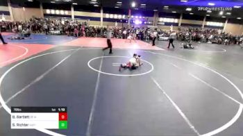 78 lbs Consolation - Braiden Bartlett, 3F Wrestling vs Shea Richter, Rapid City Raiders