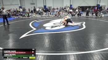 165 lbs 1st Place Match - Chris Roybal, Johns Hopkins vs Carter Davis, Pennsylvania College Of Technology