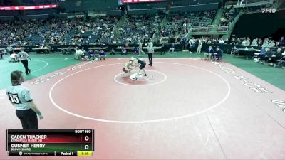 190 lbs Quarterfinal - Gunner Henry, Brownsburg vs Caden Thacker, Evansville Mater Dei