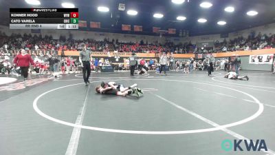 64 lbs Rr Rnd 4 - Konner Hood, Weatherford Youth Wrestling vs Cato Varela, Chickasha Wrestling