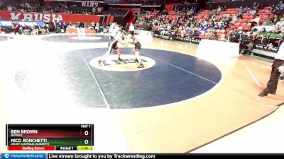 3A 190 lbs Champ. Round 1 - Ben Brown, Batavia vs Nico Ronchetti, Joliet (Catholic Academy)