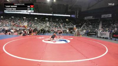 3A-157 lbs 5th Place Match - Colter Tims, Mountain View vs Cody Seifert, Powell