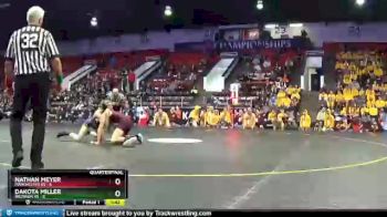 130 lbs Quarterfinals (8 Team) - Dakota Miller, Bronson HS vs Nathan Meyer, Manchester HS