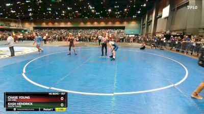 157 lbs Cons. Round 5 - Chase Young, Del Oro vs Kash Hendrick, South Tahoe