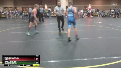 110 lbs Round 1 (4 Team) - Kara Dover, Roundtree WA vs Tatum Watson, Ares