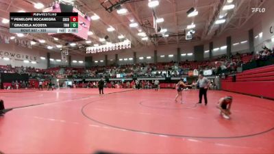 100 lbs Champ. Round 1 - Graciela Acosta, Euless Trinity vs Penelope Bocanegra, Socorro