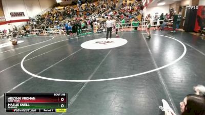 100 lbs Cons. Round 3 - Aislynn Vroman, Wind River vs Maelie Snell, Pinedale