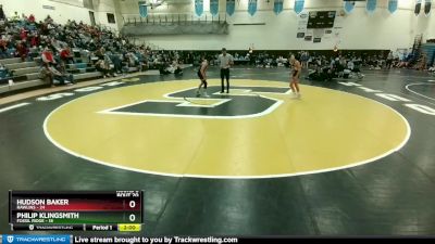 120 lbs Round 5 (10 Team) - Hudson Baker, Rawlins vs Philip Klingsmith, Fossil Ridge