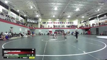 125 lbs Cons. Round 4 - Christian Lopez, Colorado School Of Mines vs Bryson Humphries, Drury