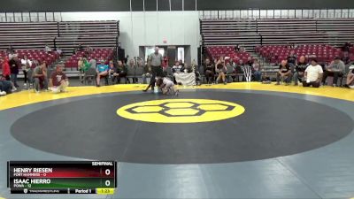 70 lbs Semis & 1st Wrestleback (8 Team) - Isaac Hierro, POWA vs Henry Riesen, Fort Hammers