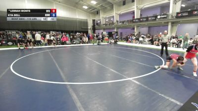 115 lbs Cons. Sub-semis - Kya Bell, Hill City Wrestling Club vs Lennah Monts, Wichita Training Center