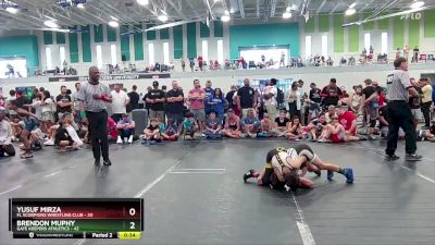 72 lbs Quarterfinal - Yusuf Mirza, FL Scorpions Wrestling Club vs Brendon Muphy, Gate Keepers Athletics