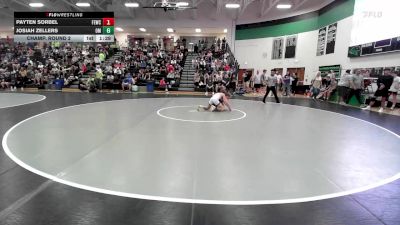 106 lbs Champ. Round 2 - Josiah Zellers, Open Mats vs Payten Sorbel, Flat Earth Wrestling Club
