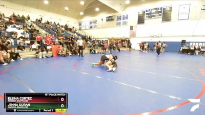 120 lbs 1st Place Match - Jenna Duran, Madera Grapplers vs Eleina Cortez, Madera Grapplers