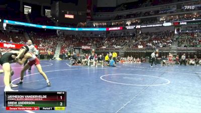 3A-120 lbs Champ. Round 2 - Drew Anderson, Lewis Central vs Jaymeson VanderVelde, Council Bluffs Abraham Lincoln