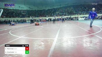 160 lbs Round Of 32 - Carlos Martinez, Cashion Wrestling Club vs Kaidon Drechsler, Tahlequah Middle School