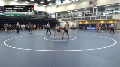 165 lbs Quarterfinal - Turner Yanagisawa, Rio Hondo vs Robbie Rael, Lemoore College