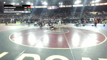 175 lbs Cons. Round 4 - Wyatt Stewart, Crook County vs Cole Collins, Central Catholic