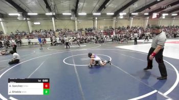 66 lbs Quarterfinal - Arik Sanchez, Stout Wrestling Academy vs Jaxson Shields, Wickenburg Wrestling Club