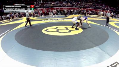 D2-175 lbs Quarterfinal - Christopher Maloney, Benedictine vs Andrew Barford, Col. DeSales