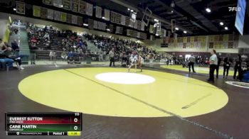 113 lbs Quarterfinal - Everest Sutton, Pine Creek vs Caine Martin, Camarillo
