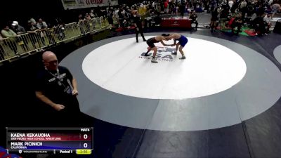 157 lbs Cons. Round 2 - Kaena Kekauoha, San Pedro High School Wrestling vs Mark Picinich, California