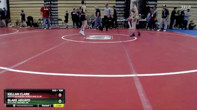 108 lbs Semifinal - Kellan Clark, South Dearborn Wrestling Club vs Blake Aguayo, Bulldog Premier WC