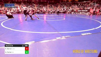 61 lbs Round Of 32 - Kyara Barral, Lawc vs Adalynn Porter, Willard Youth Wrestling