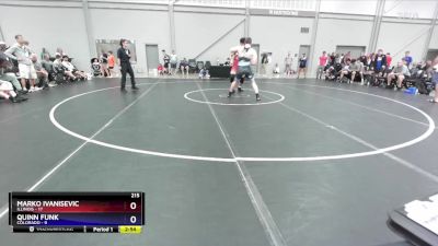 215 lbs Placement Matches (8 Team) - Marko Ivanisevic, Illinois vs Quinn Funk, Colorado