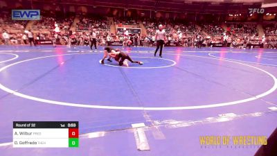 55 lbs Round Of 32 - Asher Wilbur, Predator Wrestling vs Dominick Goffredo, The Hunt Wrestling Club