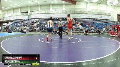 132 lbs Round 5 (6 Team) - Carson Clements, Dragon Wrestling Club vs Brady Harrell, Garrett Wrestling Club