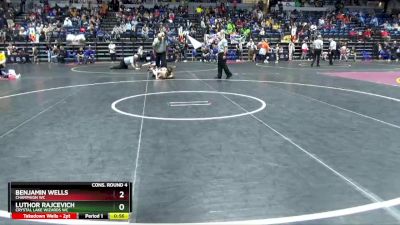 74 lbs Cons. Round 4 - Luthor Rajcevich, Crystal Lake Wizards WC vs Benjamin Wells, Champaign WC