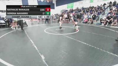 155 lbs Champ. Round 1 - Serena Navarro, Grand Terrace vs Nathalie Rosales, Cal Grapplers Wrestling Club