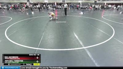 98 lbs Cons. Round 4 - Mitchell Webster, Due North Wrestling vs Kai Jacobson, Sparta Wrestling Club