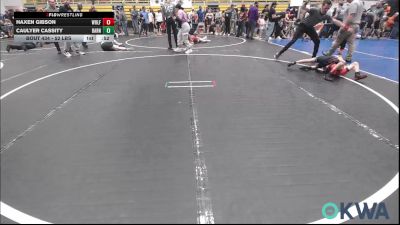 52 lbs Quarterfinal - Haxen Gibson, Wolfpak Wrestling vs Caulyer Cassity, Barnsdall Youth Wrestling