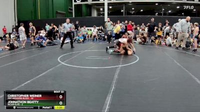 92 lbs Round 6 (8 Team) - Johnathon Beatty, Killer Elite vs Christopher Weiner, Mat Assassins Black