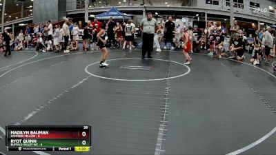 56 lbs Round 6 (8 Team) - Ryot Quinn, Buffalo Valley WC vs Madilyn Bauman, Hammers Yellow