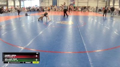 84 lbs Rd# 6- 9:00am Saturday Final Pool - William Max, West Coast Elite vs James Liera, Rough House