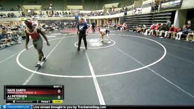 195 lbs Round 1 (4 Team) - Nate Sarfo, Marian Central Catholic vs AJ Petersen, North Scott