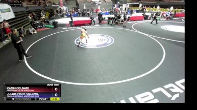 106 lbs Cons. Round 5 - Camm Colgate, Anderson Youth Wrestling vs Julius Mark Villamil, Socal Grappling Wrestling Club
