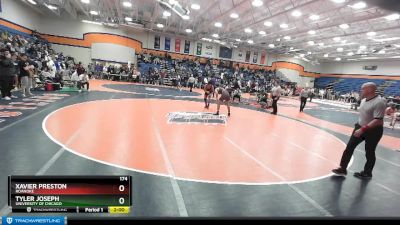 174 lbs Cons. Round 5 - Xavier Preston, Roanoke vs Tyler Joseph, University Of Chicago