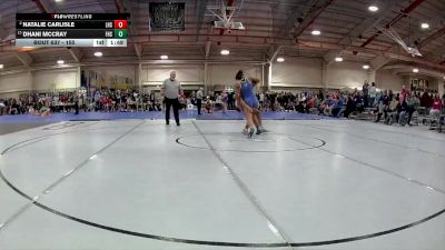 155 lbs Champ. Round 3 - Dhani McCray, Findlay High School vs Natalie Carlisle, Lebanon High School