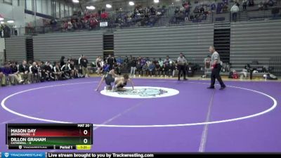 145 lbs Quarterfinals (8 Team) - Dillon Graham, Cathedral vs Mason Day, Brownsburg