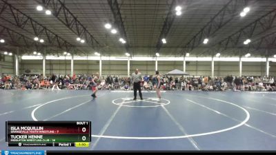 110 lbs Round 1 (4 Team) - Tucker Henne, Middleton Wrestling Club vs Isla Mcquillin, Grangeville Youth Wrestling