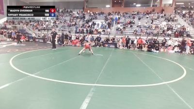 46 kg Cons. Rd Of 16 - Madyn Overman, Valiant Wrestling Club vs Tiffany Francisco, Youth Impact Center Wrestling Club